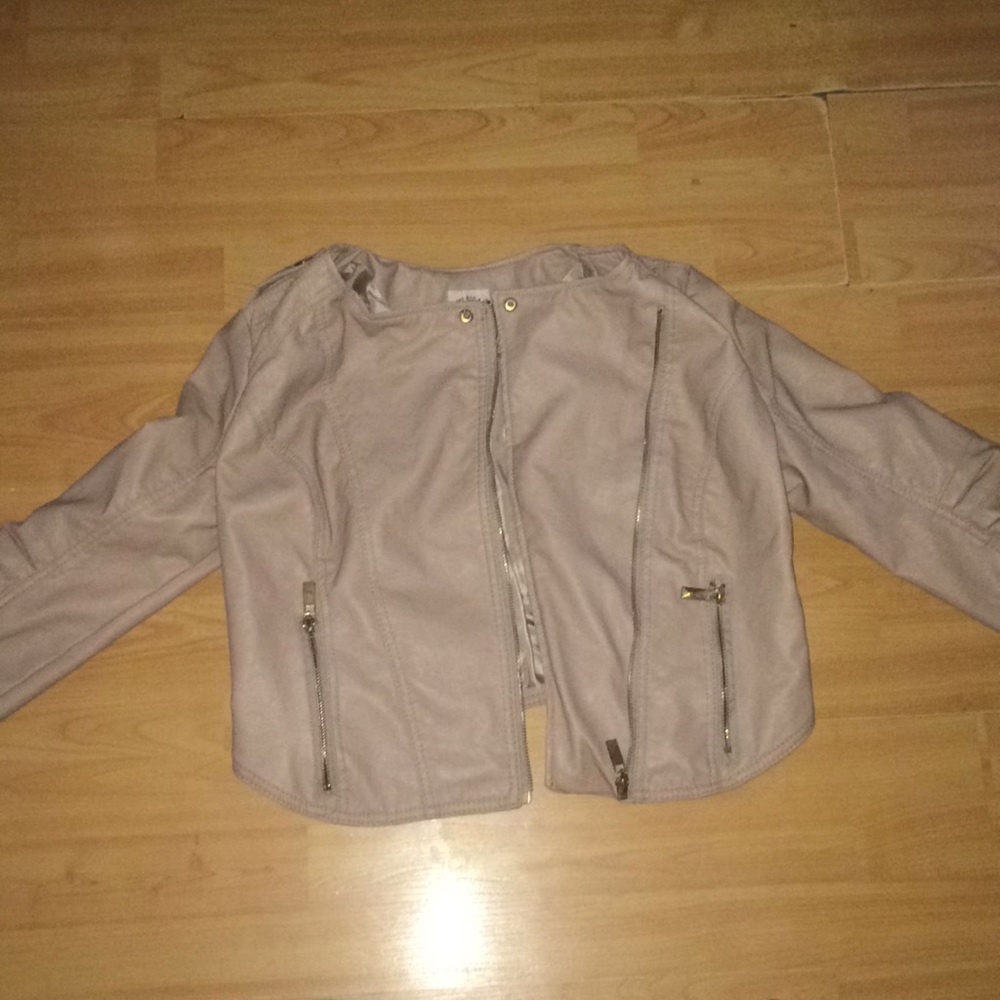 Tan leather jacket